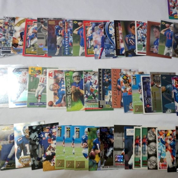 Drew Bledsoe Funk Pop SLU 100+ Card Lot w/ Game Used RCs Inserts  NM/MT - Picture 3 of 9